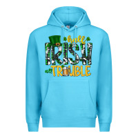 Ocean Blue Half Irish All Trouble Premium Hoodie - CowhideDigitalArt
