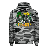 Slate Camo Half Irish All Trouble Premium Hoodie - CowhideDigitalArt