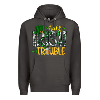Smoke Half Irish All Trouble Premium Hoodie - CowhideDigitalArt