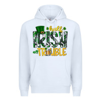 White Half Irish All Trouble Premium Hoodie - CowhideDigitalArt