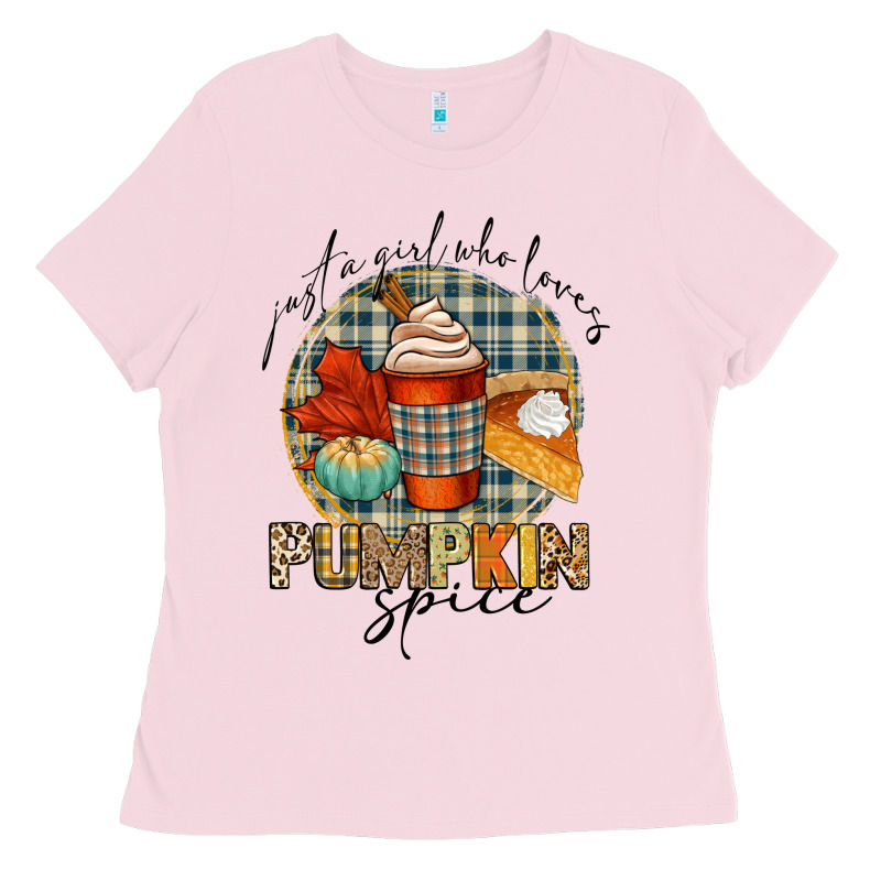 Just A Girl Who Loves Pumpkin Spice Ladies Tee by CowGirlArtShop | Teevron