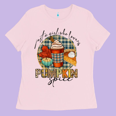 Just A Girl Who Loves Pumpkin Spice Ladies Tee Designed By Cowgirlartshop