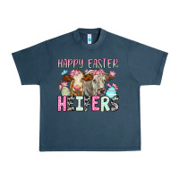 Midnight Navy Happy Easter Heifers Urban Heavy Tee - OliviaCreatesArt