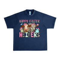 Navy Happy Easter Heifers Urban Heavy Tee - OliviaCreatesArt