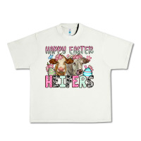 Pistachio Happy Easter Heifers Urban Heavy Tee - OliviaCreatesArt