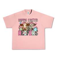 Salmon Happy Easter Heifers Urban Heavy Tee - OliviaCreatesArt