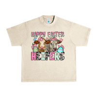 Sandshell Happy Easter Heifers Urban Heavy Tee - OliviaCreatesArt