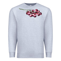 Heather Grey red grape Premium Sweatshirt - AdoDesignShop