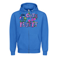 True Royal cute and fluffy stitch Zipper Hoodie - AdoDesignShop