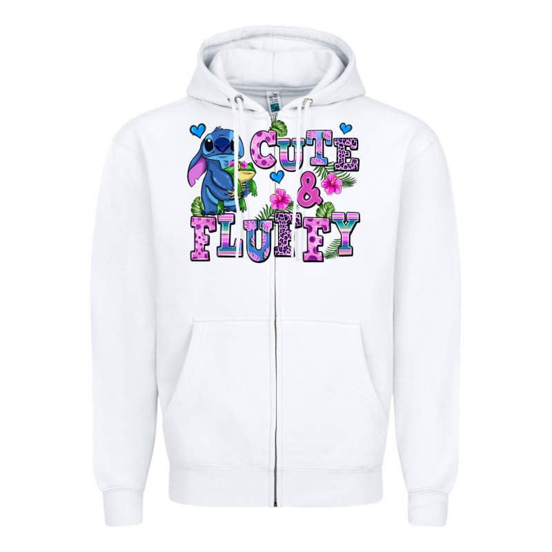 Cute And Fluffy Stitch Zipper Hoodie by AdoDesignShop | Teevron