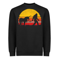 Black sasquatch and unicorn vintage Heavyweight Sweatshirt - artisFamous