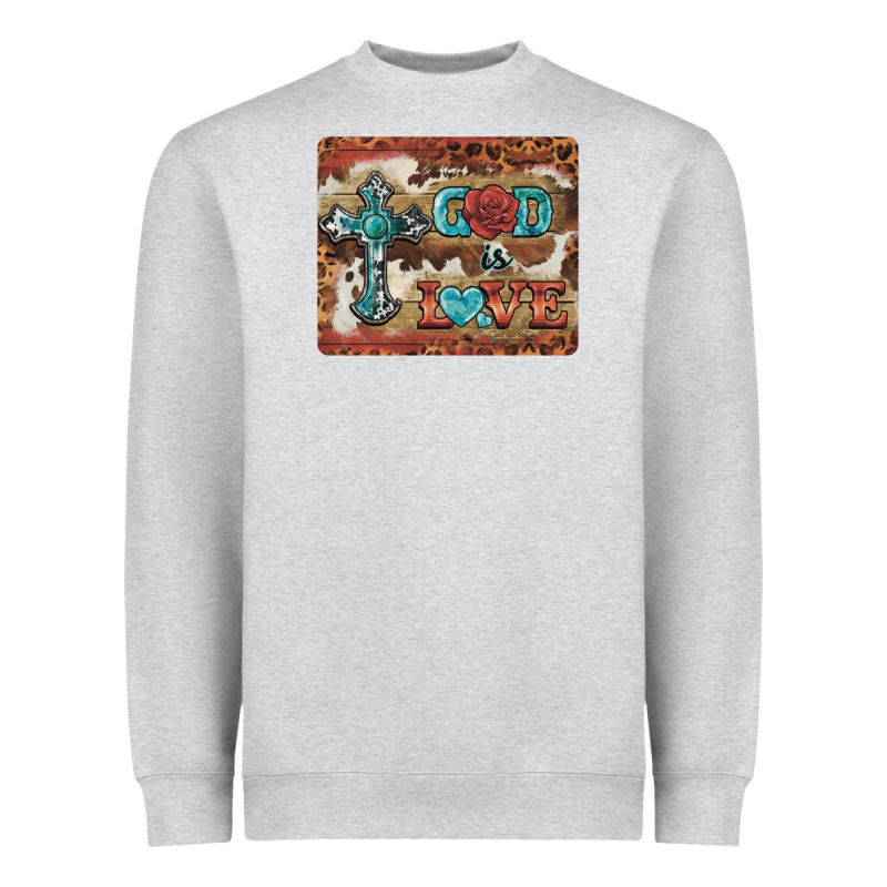 God Is Love Cross Heavyweight Sweatshirt by BarkalooDesign | Teevron
