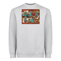 Heather Grey god is love cross Heavyweight Sweatshirt - BarkalooDesign