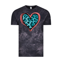 Cloud Black Blue Leopard Heart Vintage Tee - Jasminsmagicworld