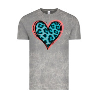 Blue Leopard Heart Vintage Tee | Teevron
