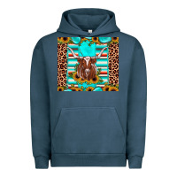 Pigment Midnight Navy texas longhorn sunflower gemstone Urban Hoodie - JahusDesignShop