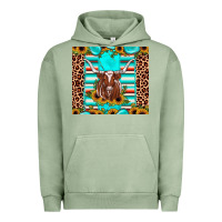 Pigment Oil Green texas longhorn sunflower gemstone Urban Hoodie - JahusDesignShop