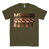 Army Green melanin juneteenth Classic Tee - CowGirlArtShop