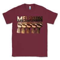 Burgundy melanin juneteenth Classic Tee - CowGirlArtShop