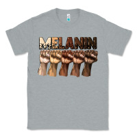 Heather Grey melanin juneteenth Classic Tee - CowGirlArtShop