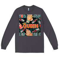 Smoke nail queen hand and polish with lights and leopard seamless pattern bb Long Sleeve Tee - BundleAndBundleShop