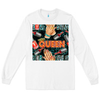White nail queen hand and polish with lights and leopard seamless pattern bb Long Sleeve Tee - BundleAndBundleShop