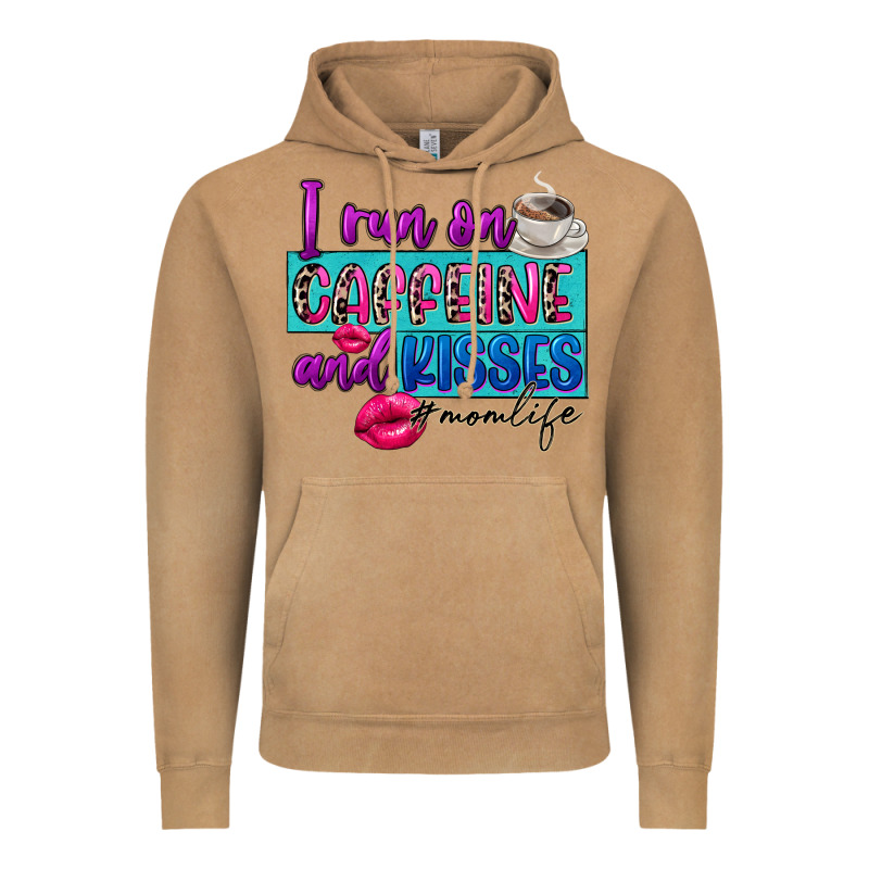 I Run On Caffeine And Kisses Vintage Hoodie by FaDigitalArtStudio | Teevron
