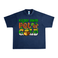 Navy St. Patrick's little miss pot of gold Urban Heavy Tee - OliviaCreatesArt