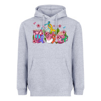 Heather Grey western cancer  coffee cups with ribbons Heavyweight Hoodie - AdoDesignShop