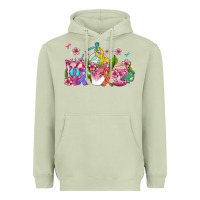 Matcha western cancer  coffee cups with ribbons Heavyweight Hoodie - AdoDesignShop