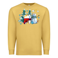 Antique Gold dental christmas teeth and winter with snowman Premium Sweatshirt - AdoDesignShop