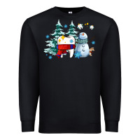 Black dental christmas teeth and winter with snowman Premium Sweatshirt - AdoDesignShop