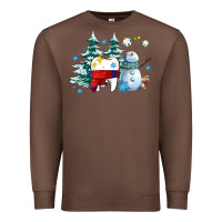 Dental Christmas Teeth And Winter With Snowman Premium Sweatshirt | Teevron
