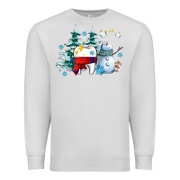 Dove Grey dental christmas teeth and winter with snowman Premium Sweatshirt - AdoDesignShop