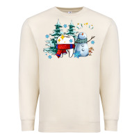Sandshell dental christmas teeth and winter with snowman Premium Sweatshirt - AdoDesignShop