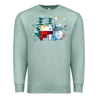 Seafoam dental christmas teeth and winter with snowman Premium Sweatshirt - AdoDesignShop