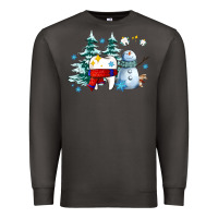 Smoke dental christmas teeth and winter with snowman Premium Sweatshirt - AdoDesignShop