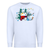 White dental christmas teeth and winter with snowman Premium Sweatshirt - AdoDesignShop