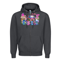 Smoke stitch with lilo coffee cups Zipper Hoodie - AdoDesignShop