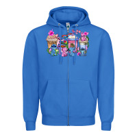 True Royal stitch with lilo coffee cups Zipper Hoodie - AdoDesignShop