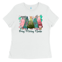 White verry merry nurse Ladies Tee - CowGirlArtShop