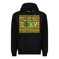 Black st Patricks lucky gnome Premium Hoodie - Jasminsmagicworld