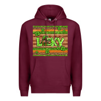 Burgundy st Patricks lucky gnome Premium Hoodie - Jasminsmagicworld