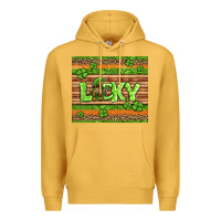 Mustard st Patricks lucky gnome Premium Hoodie - Jasminsmagicworld