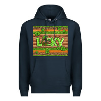 Navy st Patricks lucky gnome Premium Hoodie - Jasminsmagicworld