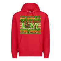 Red st Patricks lucky gnome Premium Hoodie - Jasminsmagicworld