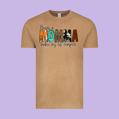 Being A Momma Makes My Life Complete Vintage Tee Designed By Cowcowdesign