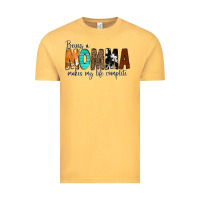 Vintage Mustard Being a Momma Makes My Life Complete Vintage Tee - CowCowDesign