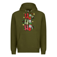 Army Green ho ho ho pharmacy Premium Hoodie - CowhideDigitalArt