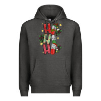 Charcoal Heather ho ho ho pharmacy Premium Hoodie - CowhideDigitalArt